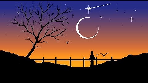 How to draw a moon scenery in MS paint in computer | how to draw a EID moon in computer