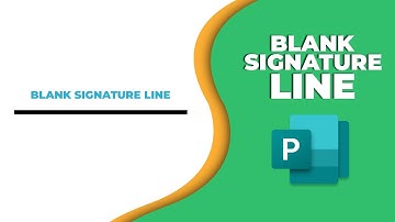 How to add blank signature line in publisher