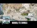 Manali to Shimla bus journey by HRTC Ordinary bus | Scenic bus journey