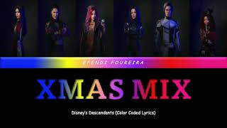 Descendants Christmas Mashup (Jolly to the core\/Audrey's christmas rewind) (Color Coded Lyrics)