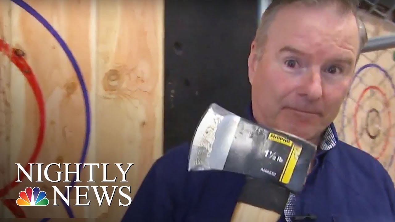 Ax Throwing A Growing Hobby Across The U.S. | NBC Nightly News