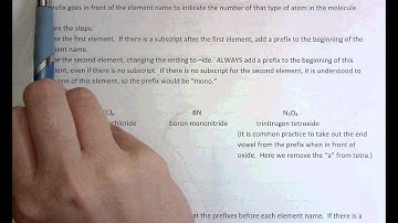 Naming Binary Covalent Compounds