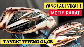 CARA MEMBUAT MOTIF KARAT ATAU TEYENG Untuk honda GL CB dan clasik lainya