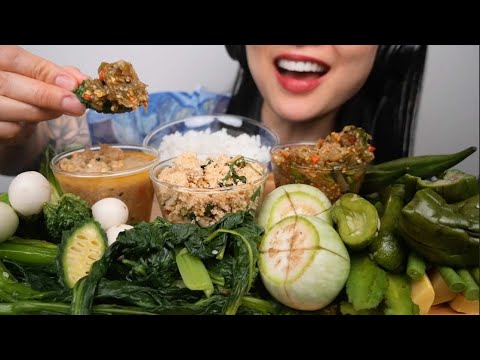 SPICY THAI SAUCE + STEAMED VEGGIES (MY COMFORT FOOD) ASMR EATING SOUNDS | NO TALKKNG | SAS-ASMR