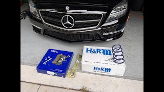 Mercedes cls 63 amg part 2 lowering ,eccentric bolts , control arm , breaks , sway bar link , part 2