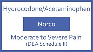 Hydrocodone/Acetaminophen Pronunciation - Generic Name, Brand Name, Indication (Top 200 Drugs) PTCB