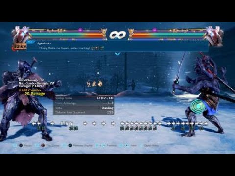 Yoshimitsu No Sword Stance FC df+1 Staple Combo 50 Damage 7 Hits Version 5 Tekken 7 20230303032851