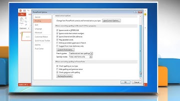 How to turn Grammar check and Spell check on and off in PowerPoint 2013 on Windows® 7