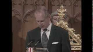 The Duke of Edinburgh and the Queen talking about their 50 year marriage.