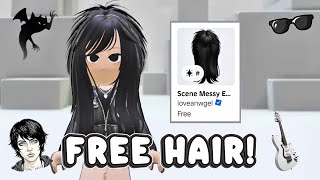 New FREE Roblox Hair How to get the Scene Messy Emo Long Fluffy hair for 0 ROBUX