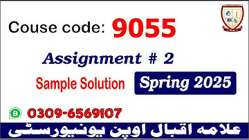 Aiou 9055 assignment 2 Spring 2025 solutions   @picksPK