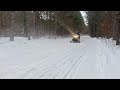 Snowmobiles on the trail.