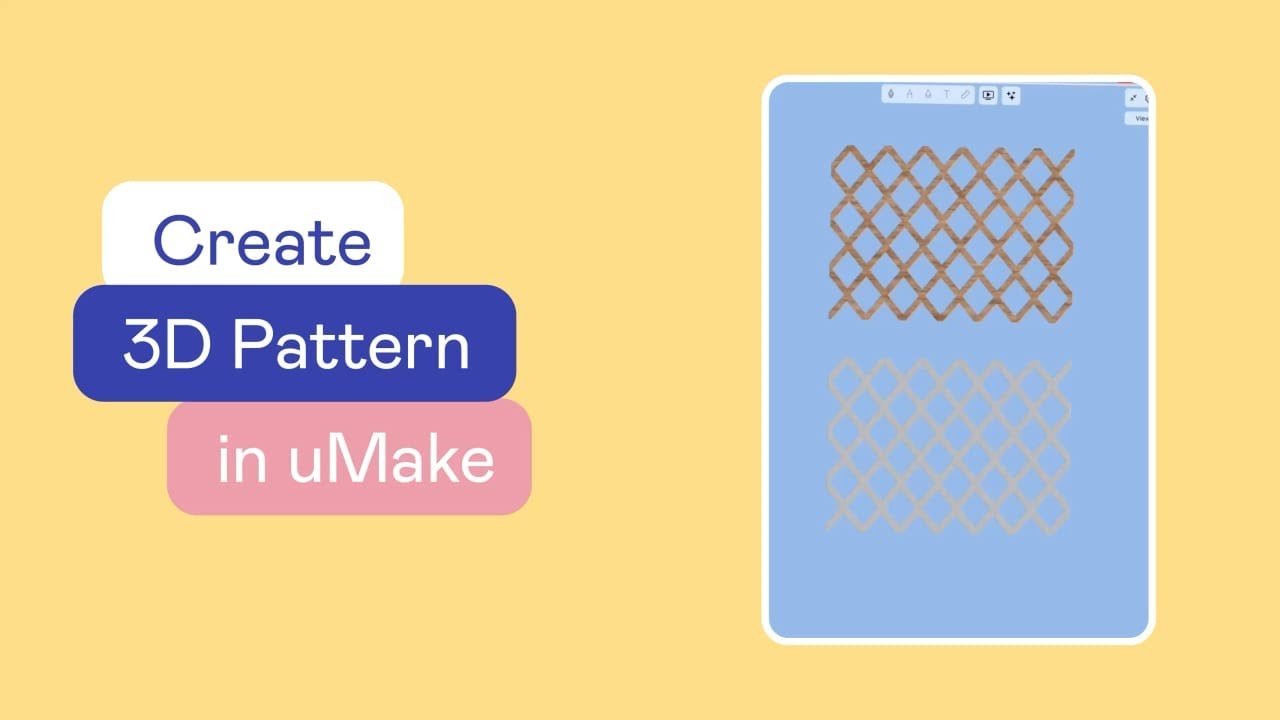 uMake Help - How To - Create a 3D Pattern - YouTube