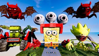 Big & Small ALL MONSTERS and CAR with HUGGY SPIDER EATER & CAR EATER & BUS EATER – BeamNG Drive #8