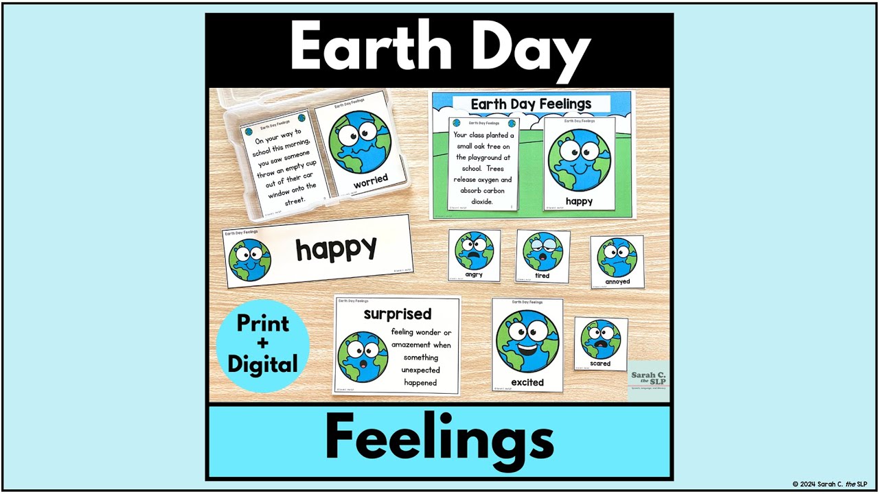 Earth Day Themed Feelings or Emotions Activities for Speech & Language ...