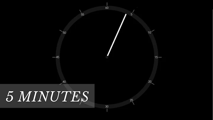 5 MINUTES - ANALOG CLOCK TIMER & ALARM - 1080p - DARK SCREEN - COUNTDOWN