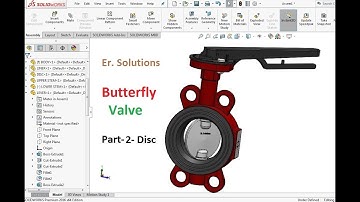 Solidworks tutorial || Butterfly Valve In SolidWorks || Part 2 || Disc