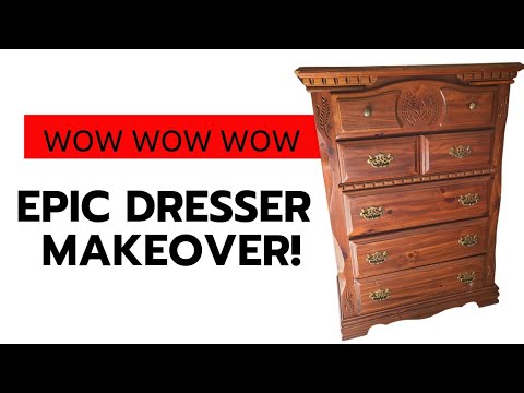 Epic Dresser Furniture Flip | Painted Dresser | How To Remove An Applique