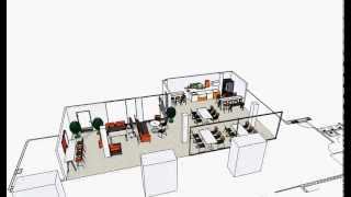 Blue Business Interior: Steelcase WorkCafé