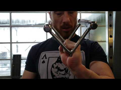 Row V-bar tricep pressdowns