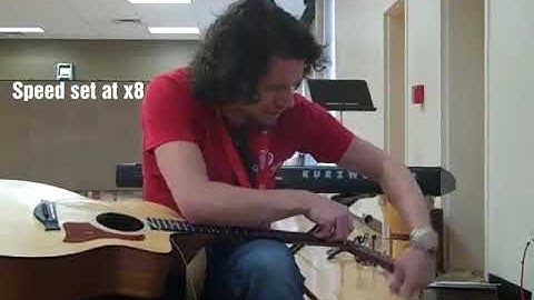 Time lapse of full guitar string change