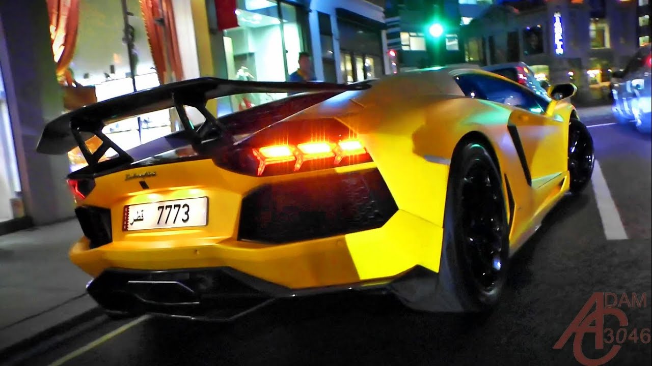 DMC Lamborghini Aventador - Extreme rev and sounds in London! [HD ...