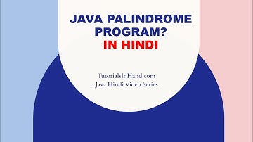 palindrome program in java in hindi। check palindrome in java logic explained