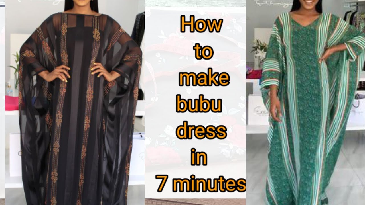 Download How to cut and sew bubu kaftan dress in 7 minutes/ Nelostitches