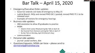MSBA Bar Talk: 4-15-20