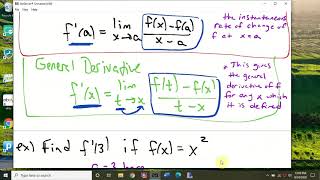 AMAT112 Ch2 Section 1 Definition of Derivative