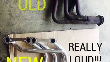 BEFORE and AFTER Headers Installation 1968 Z/28 Camaro