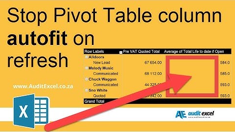 Fix column width in Excel Pivot Table