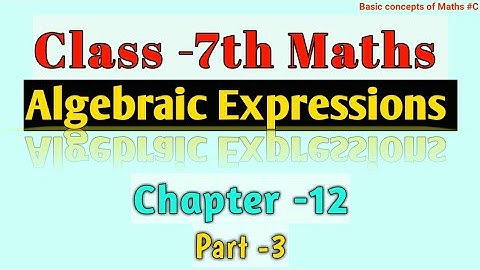 Exercise -12.2 Q 1, 2, 3 | Chapter -12 | Algebraic Expressions | Class -7th Maths | NCERT | Part -3