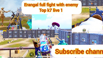 Military base in PUBG mobile full hard fight with enemy | YouTube channel ( Top k7 live 1)full watch