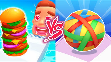 Sandwich Runner VS Flexy Runner- All Levels SpeedRun Gameplay Android iOS Ep1