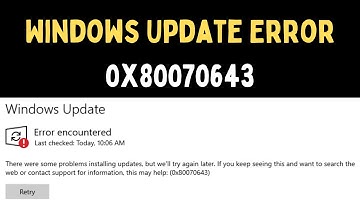 How to Fix Windows Update Error 0x80070643 on Windows 11