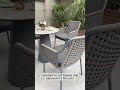 High-quality waterproof and sun-protective rope-woven aluminum table and chair set.#furniture
