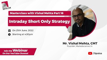 Intraday Short Only Strategy | What is Mean Reversion? | Masterclass with Vishal Mehta Part 16