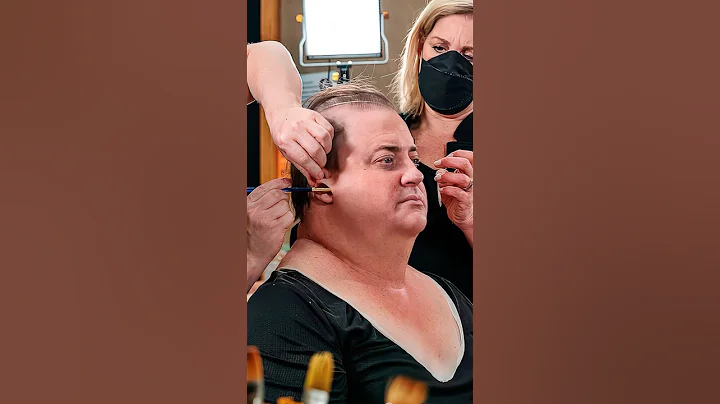 How Did Brendan Fraser Transform Into Charlie for The Whale? #makeup #brendanfraser #shorts