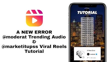 A NEW ERROR @moderat Reels Trend tutorial | @marketitupss viral Reels Tutorial | New Reels Trend