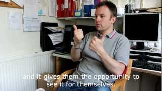 #citizenrelay interview with deafblind torchbearer Stephen Joyce