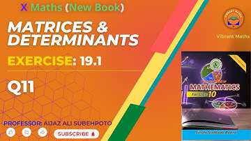 Exercise 19.1 | Question 11 | Chapter 19| Class X | Vibrant Maths | Aijaz Ali Subehpoto