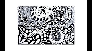 Zentangle for beginnersEasy drawing idea