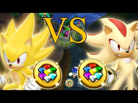 Super Sonic Vs Super Shadow - Boost Comparison | Sonic Forces Speed Battle 🔥⚡️🏆👍💎🏅@DavidForces43