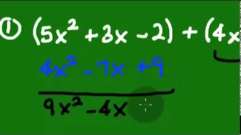 Adding Polynomials