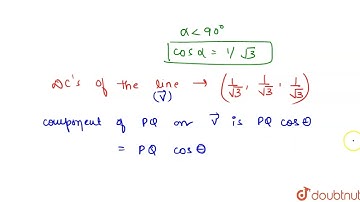 Find the projection of the line segment joining (2,-1,3) and (4, 2, 5) on a line which makes equ...