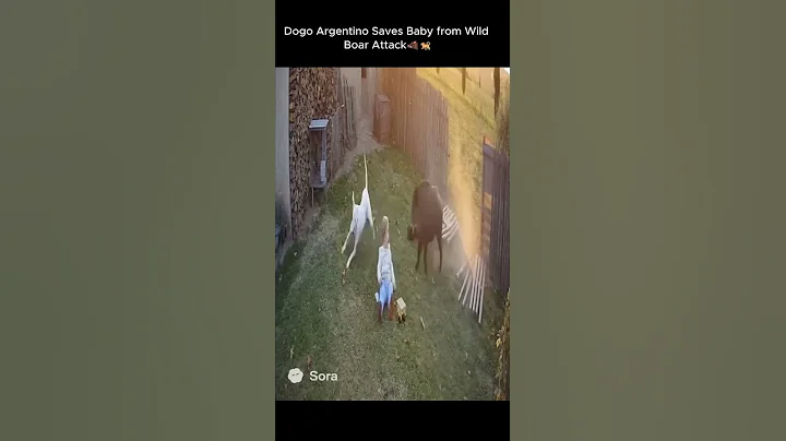 Dogo Argentino Saves Baby from Wild Boar Attack 🐗🐕#dog #shortsfeed #shorts