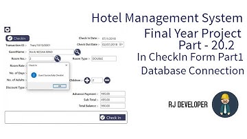 Hotel Management System | Final Year Project | Flat Design UI - Part 20.2