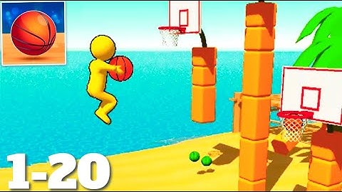 Jump Dunk 3D Gameplay Walkthrough Level 1-20 iOS Android Noob vs Hack Tutorial