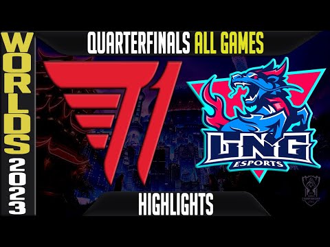 T1 vs LNG Highlights ALL GAMES | S13 Worlds 2023 Quarterfinals | T1 vs LNG Esports